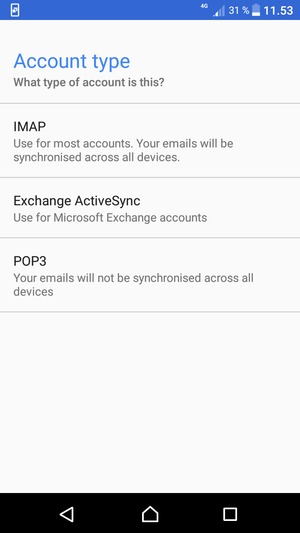 Select Exchange ActiveSync