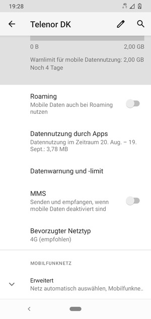 Wählen Sie Erweitert
