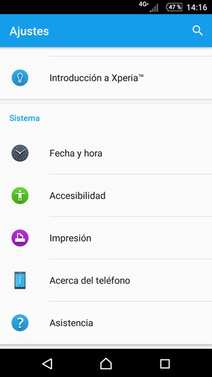 Desplácese y seleccione Acerca del teléfono