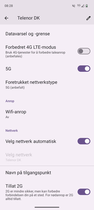 Bla til og velg Navn på tilgangspunkt