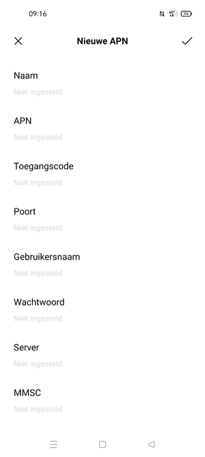 Voer internetgegevens in