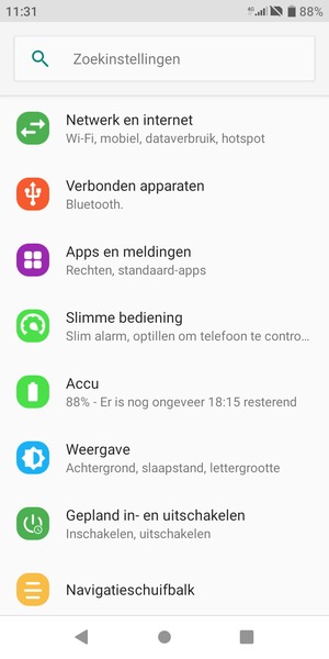 Selecteer Netwerk en internet