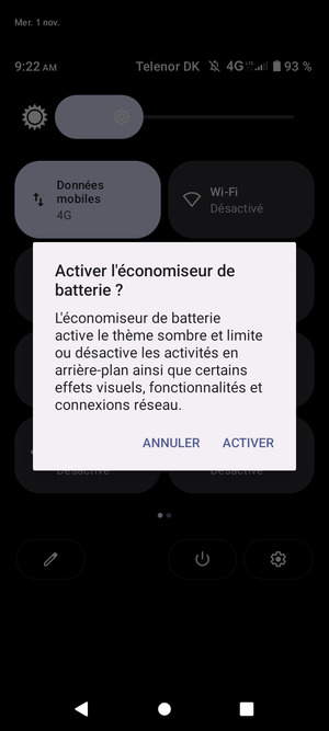 Sélectionnez ACTIVER