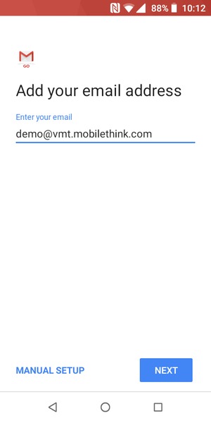 Enter your Email address and select NEXT