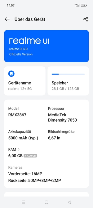 Wählen Sie realme UI