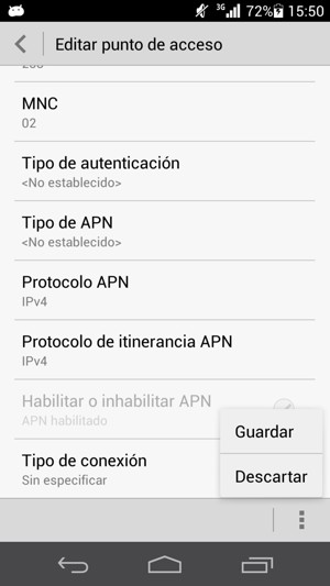 Si la pantalla tiene este aspecto, seleccione el botón Menú y seleccione Guardar