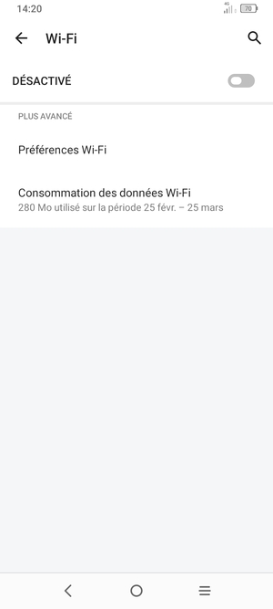 Activer le Wi-Fi