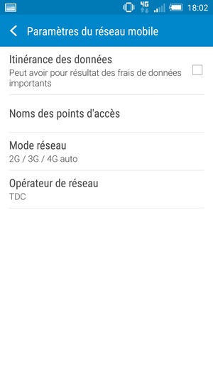 Sélectionnez Noms des points d'accès