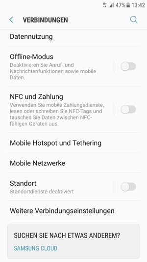 Scrollen Sie und wählen Sie Mobile Netzwerke