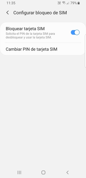 Seleccione Cambiar PIN de tarjeta SIM