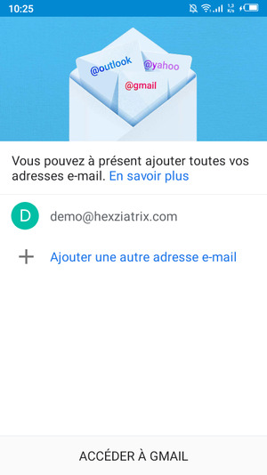 Sélectionnez ACCÉDER À GMAIL