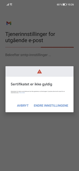 Velg ENDRE INNSTILLINGENE