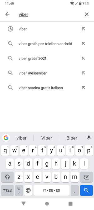 Inserisci il nome dell'app e seleziona Ricerca