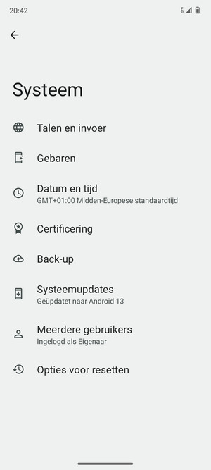 Selecteer Systeemupdates