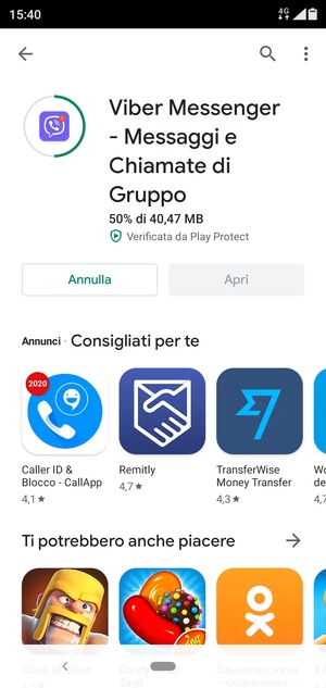 Attendi il completamento del processo di installazione