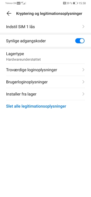 Vælg Indstil SIM lås