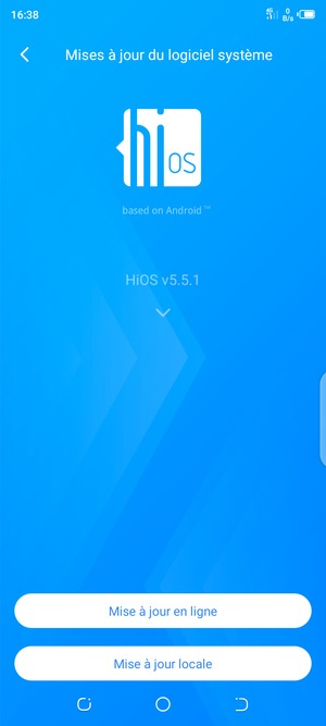 Sélectionnez Mise à jour en ligne