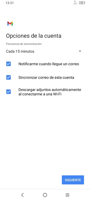 Seleccione SIGUIENTE