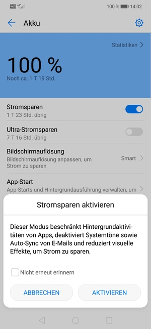 Wählen Sie AKTIVEREN
