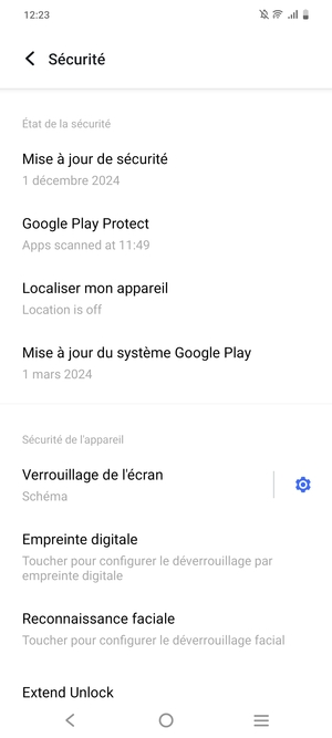 Votre téléphone est maintenant sécurisé par un écran de verrouillage