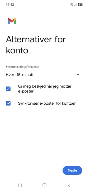 Velg Neste