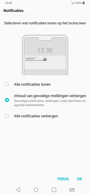 Selecteer uw voorkeursoptie en selecteer OK