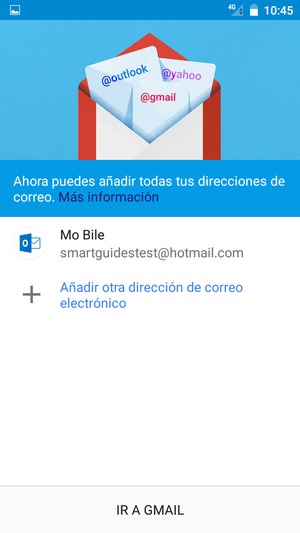 Seleccione IR A GMAIL