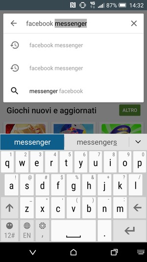 Inserisci il nome dell'app e seleziona Invio