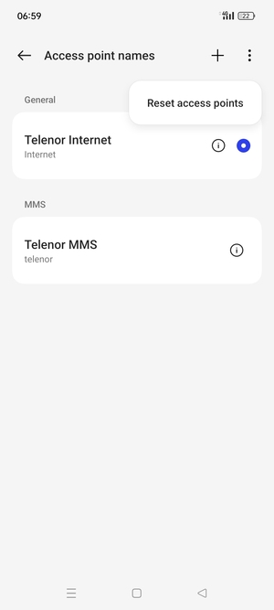 Select Reset access points