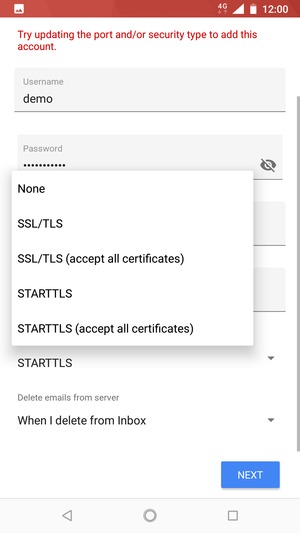 Select None and  NEXT