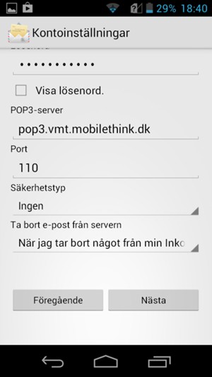 Välj Nästa