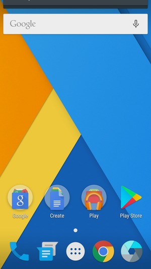 Slide down the top menu