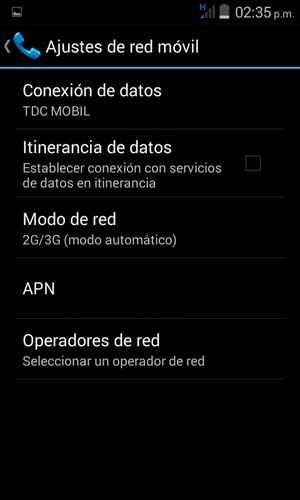Para cambiar la red en caso de problemas de conectividad, seleccione Operadores de red