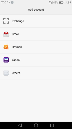 Select Gmail or Hotmail