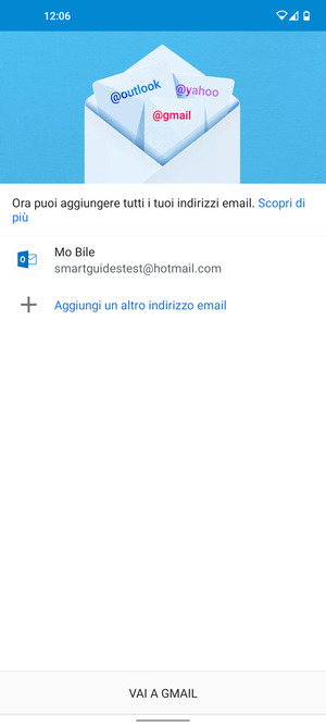 Seleziona VAI A GMAIL