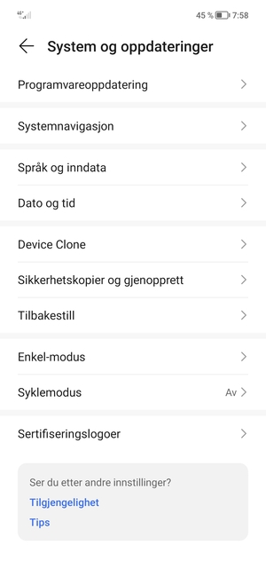 Velg Programvareoppdatering