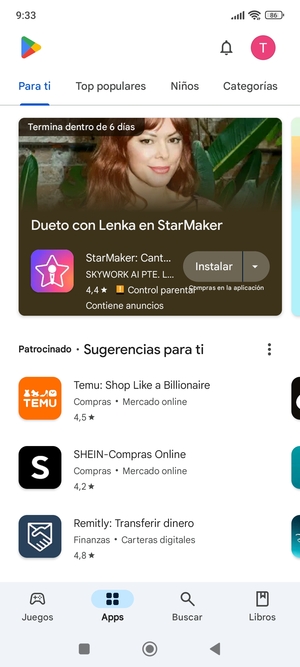 Seleccione Buscar