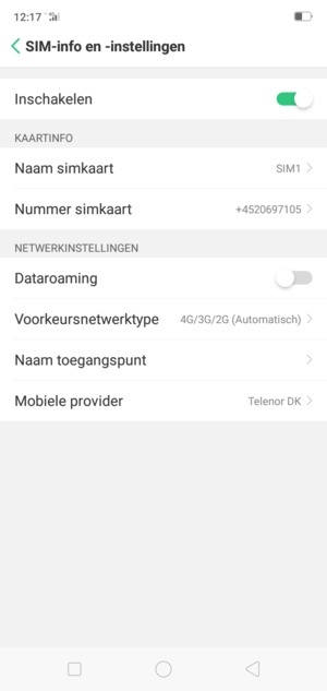 Selecteer Naam toegangspunt