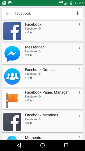 Select the app