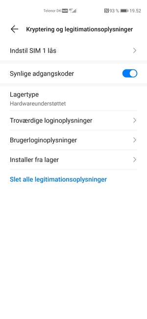 Vælg Indstil SIM lås