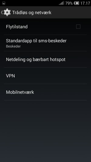Vælg Mobilnetværk
