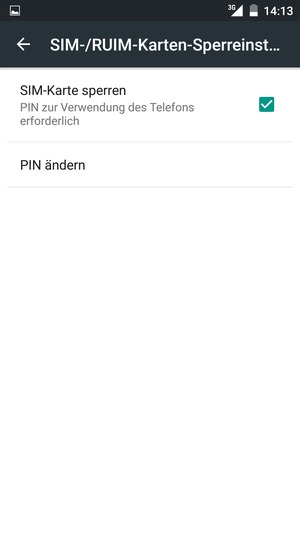 Wählen Sie PIN ändern