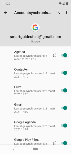 Selecteer de Menu-knop