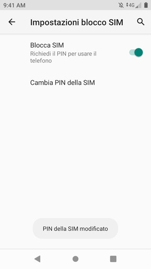 Il tuo PIN della SIM è stato modificato