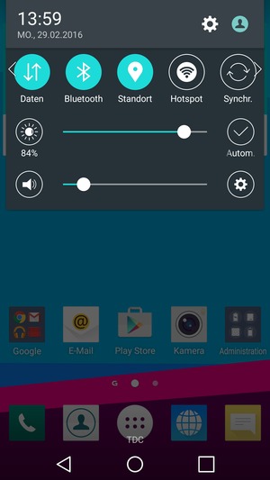Schalten Sie Bluetooth und Standort aus