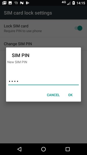 Enter your New SIM PIN and select OK
