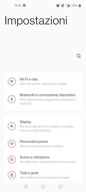 Seleziona Wi-Fi e rete