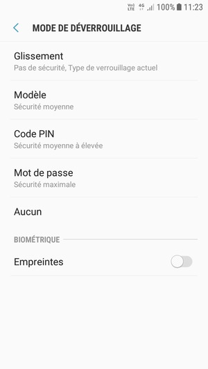 Sélectionnez Modèle