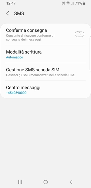Seleziona Centro messaggi
