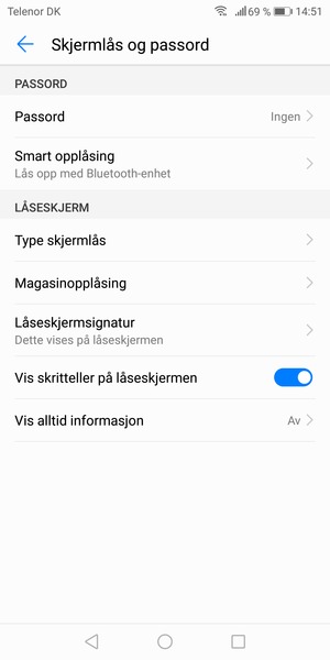 Velg Passord